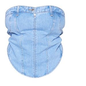 Light Blue Denim Wash Corset
